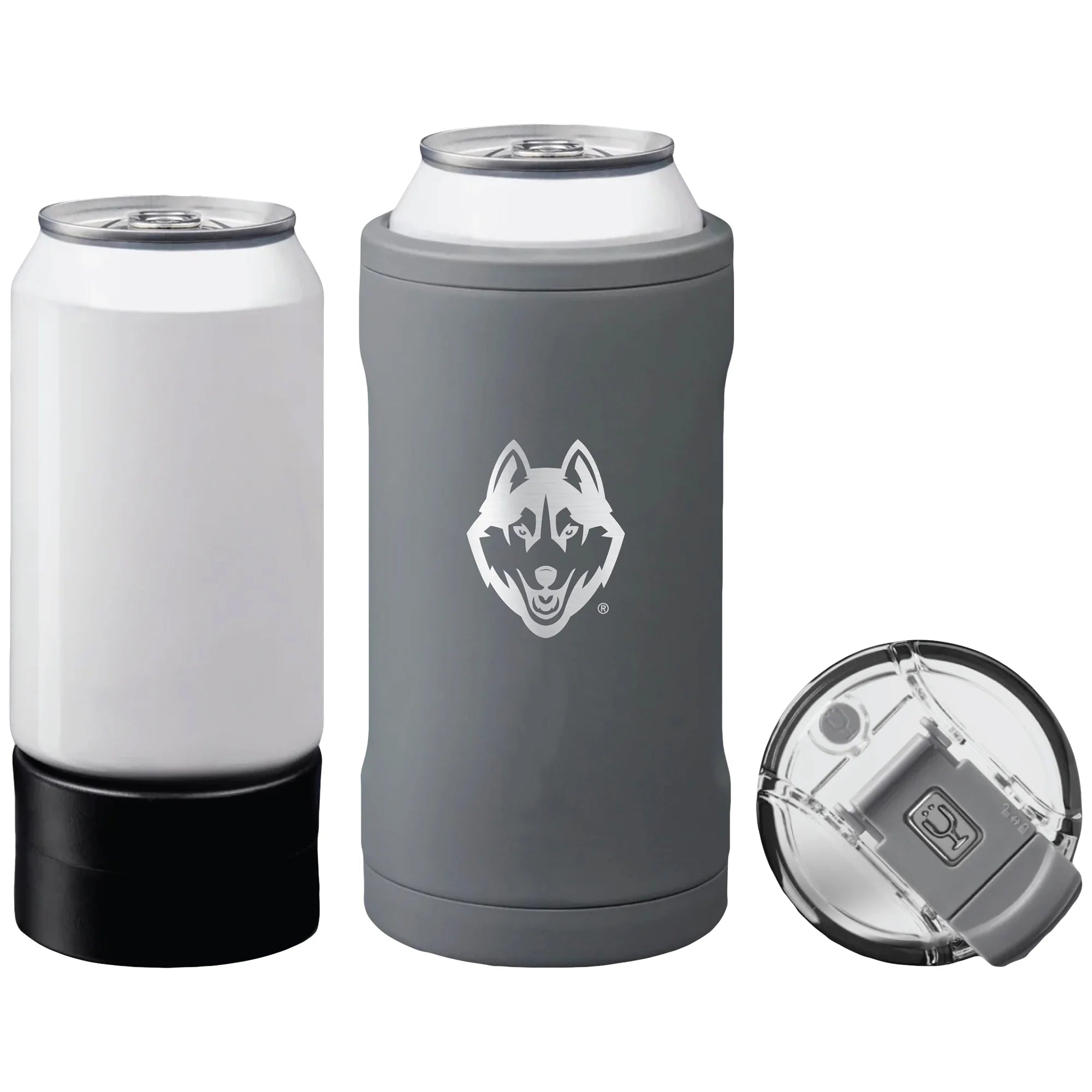 BruMate  UConn Huskies Primary Logo Hopsulator Trio Can Cooler