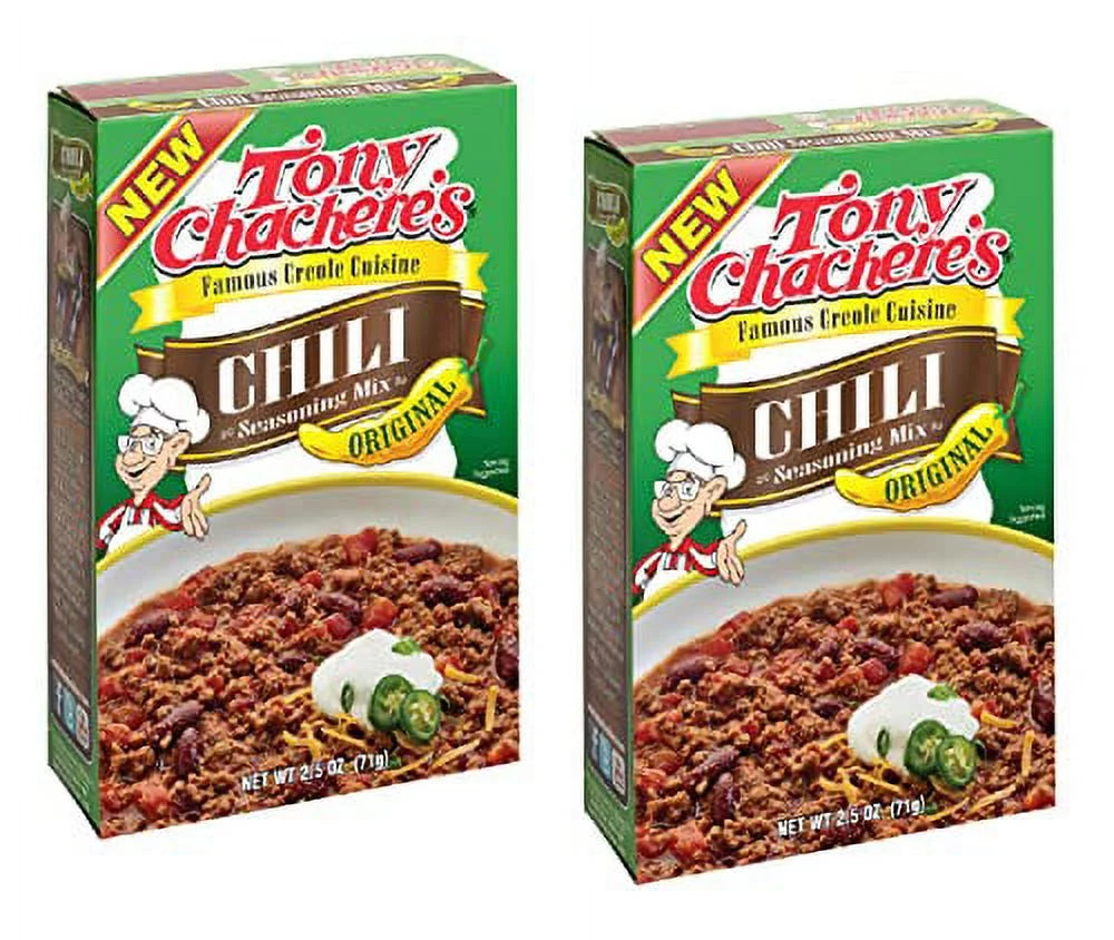 Tony Chachere Chili Seasoning Mix - Original (2 pack) - 2.5oz Each