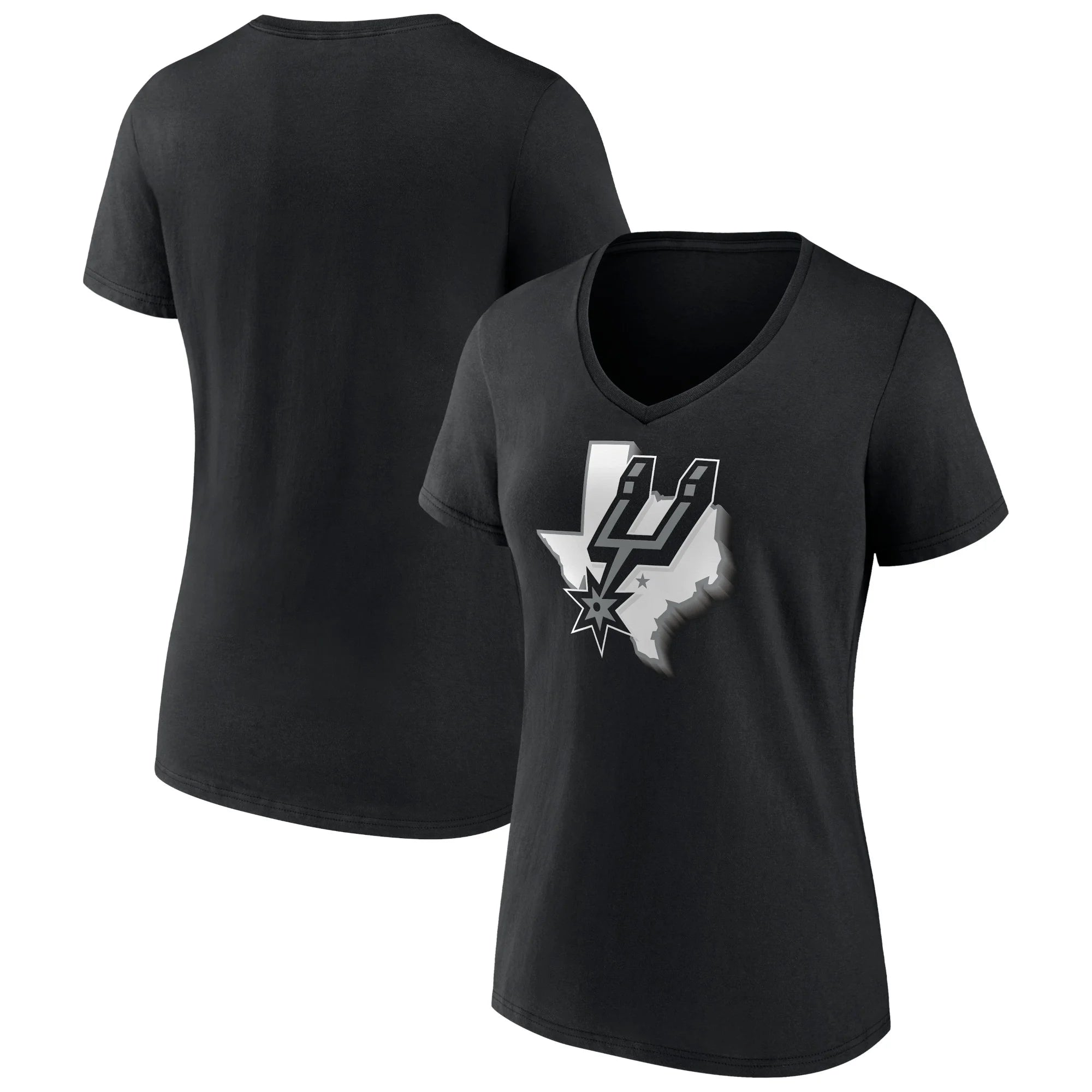 Women's Fanatics Branded Black San Antonio Spurs Team Pride V-Neck T-Shirt