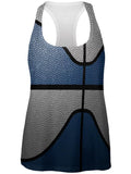 Championship Basketball Navy Blue & Grey All Over Womens Work Out Tank Top Multi X-LG