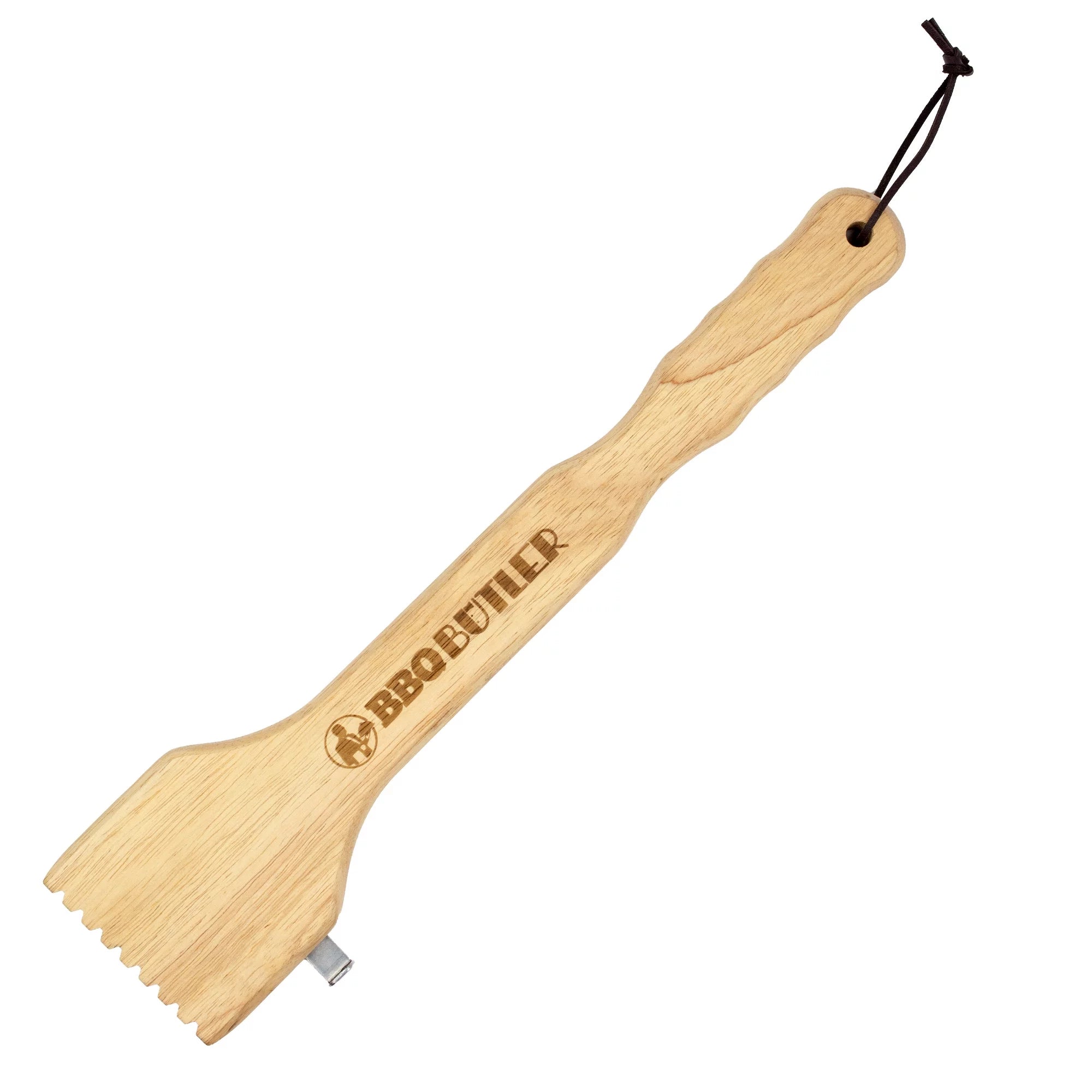 BBQ Butler Wood Grill Scraper - Metal Scrape Hook And Bottle Opener