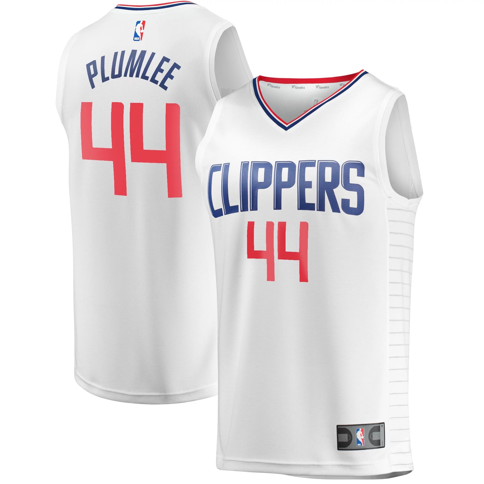 Men's Fanatics Branded Mason Plumlee White LA Clippers Fast Break Player Jersey - Association Edition