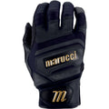 Marucci 2021 Pittards Reserve Adult Baseball Batting Gloves Pair White | Navy Medium