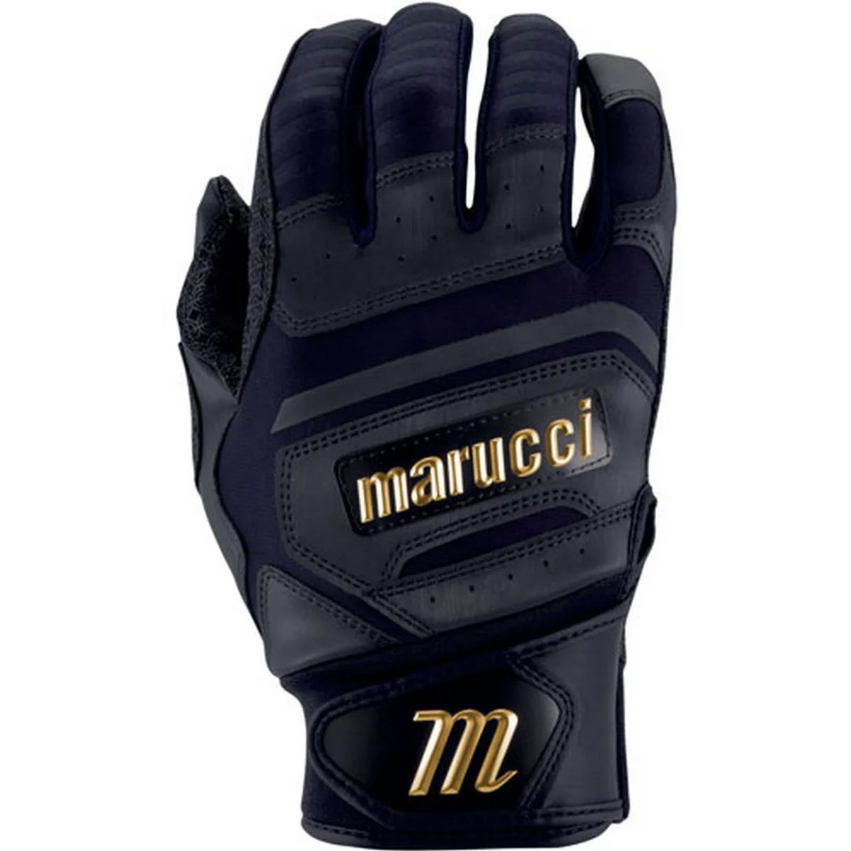 Marucci 2021 Pittards Reserve Adult Baseball Batting Gloves Pair White | Navy Medium