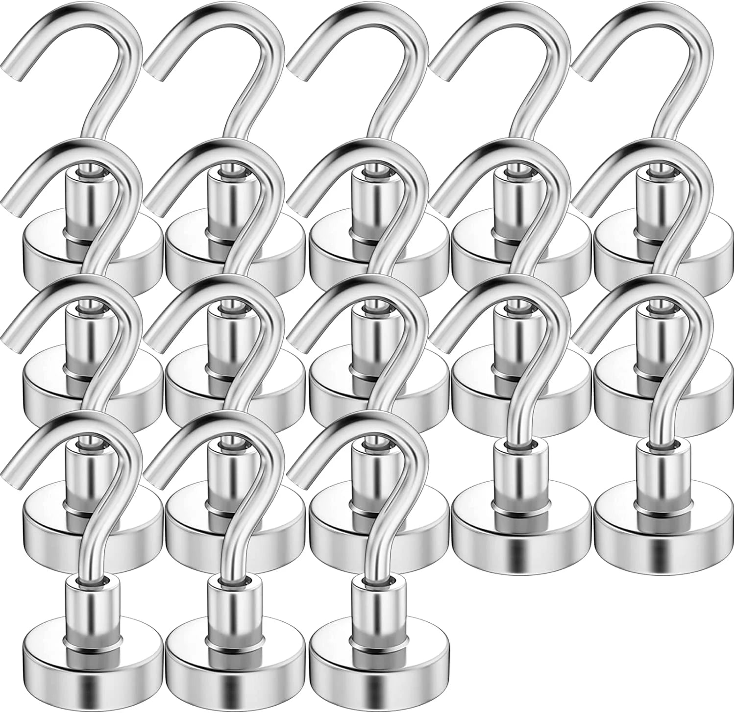 18 Pack Strong Magnetic Hooks£¬30Lbs Heavy Duty Magnet Hook£¬Powerful Neodymium Magnet Hooks for Kitchen, Garage, Grill, Cruise, Workplace and Office