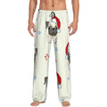 Ocsxa Christmas Pug Dog Print Adult Sleep Lounge Pajama Pants,Super Soft Men Pajama Bottoms With Pockets Drawstring
