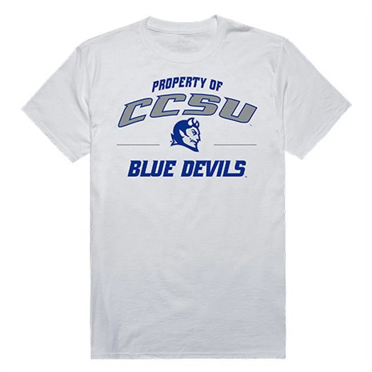 W Republic Apparel 517-113-N01-02 Central Connecticut State University Property College Tee Shirt - White, Medium