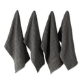 Solid Mineral Gray Windowpane Terry Dishtowel 4 Piece