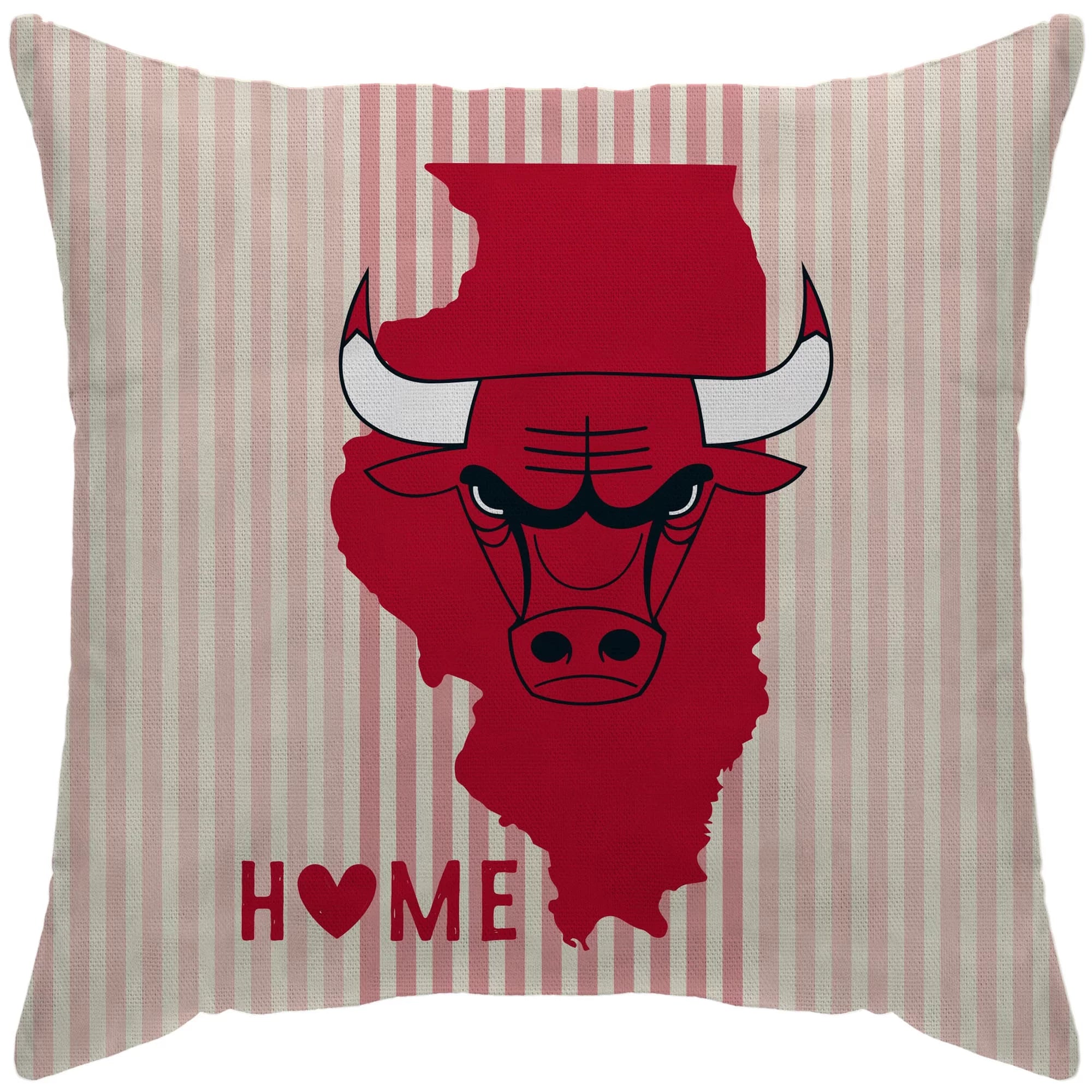 Chicago Bulls 18'' x 18'' Home State Duck Cloth D-cor Pillow