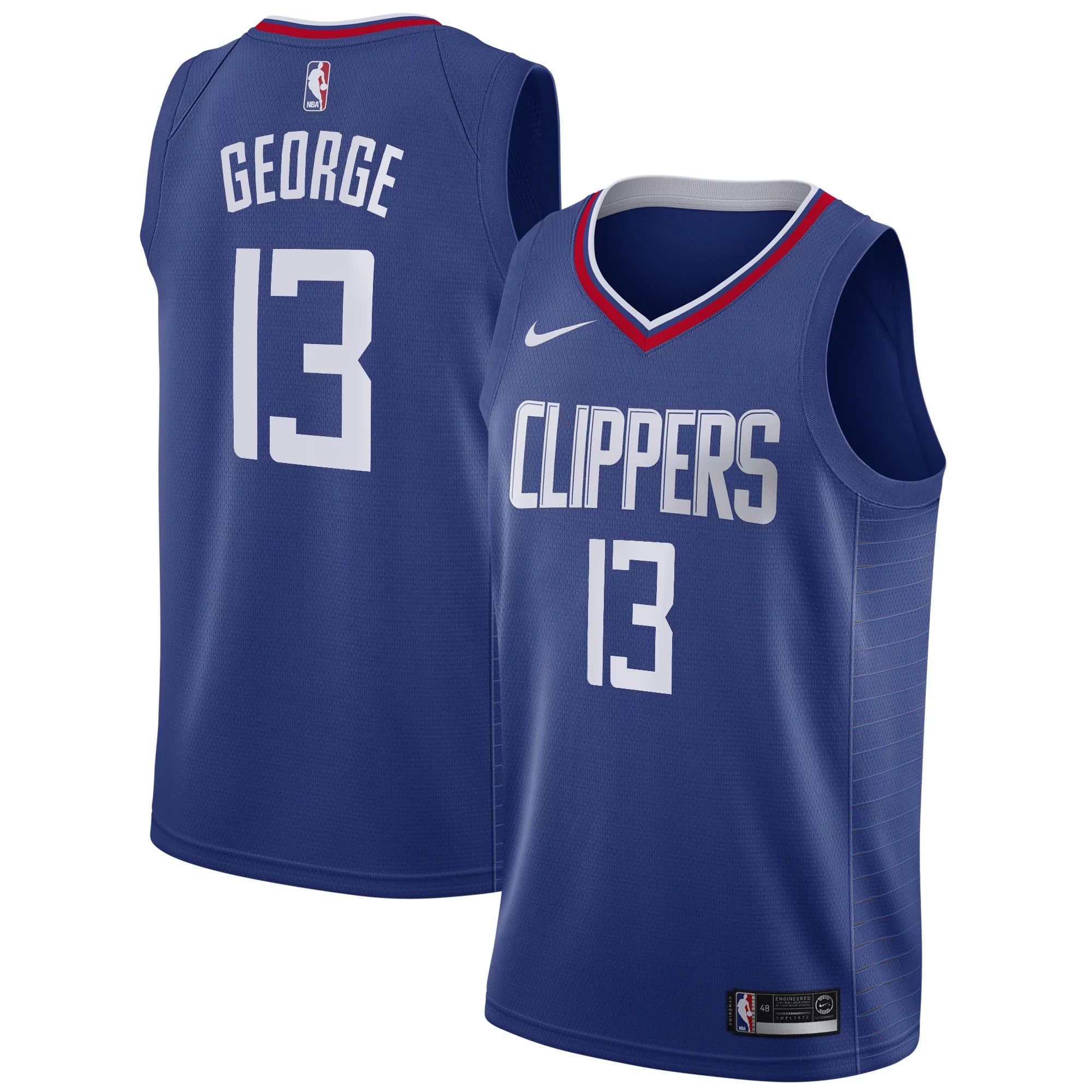 Men's Nike Paul George Blue LA Clippers 2019/20 Swingman Jersey - Icon Edition