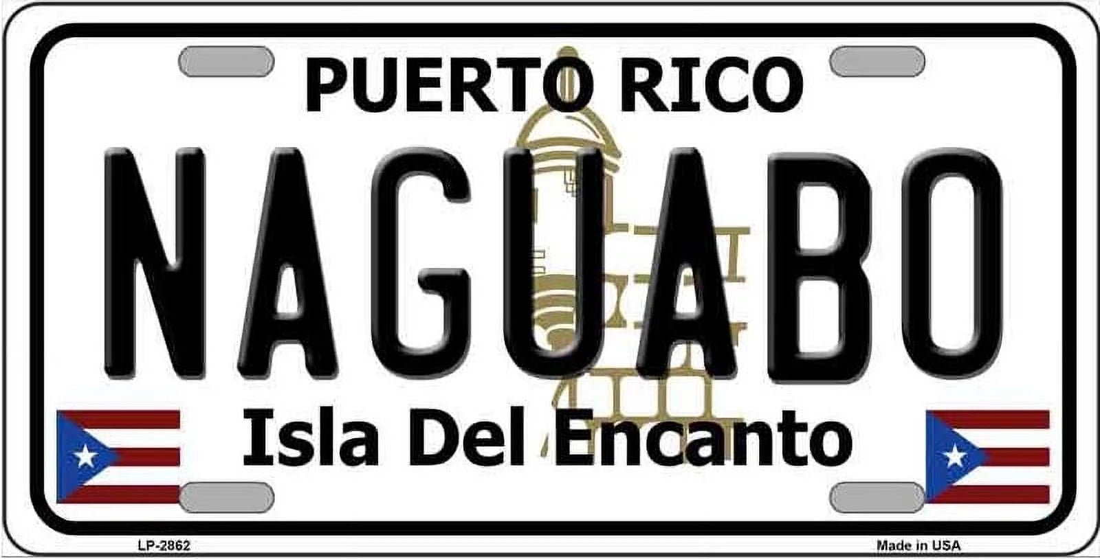 Naguabo Puerto Rico Metal Novelty License Plate LP-2862