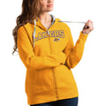 Women's Antigua Gold Los Angeles Lakers Team Victory Full-Zip Hoodie