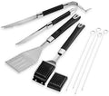 Mr. Bar-B-Q Outdoor Barbecue and Grilling Tool Set 8-Piece Stainless Steel