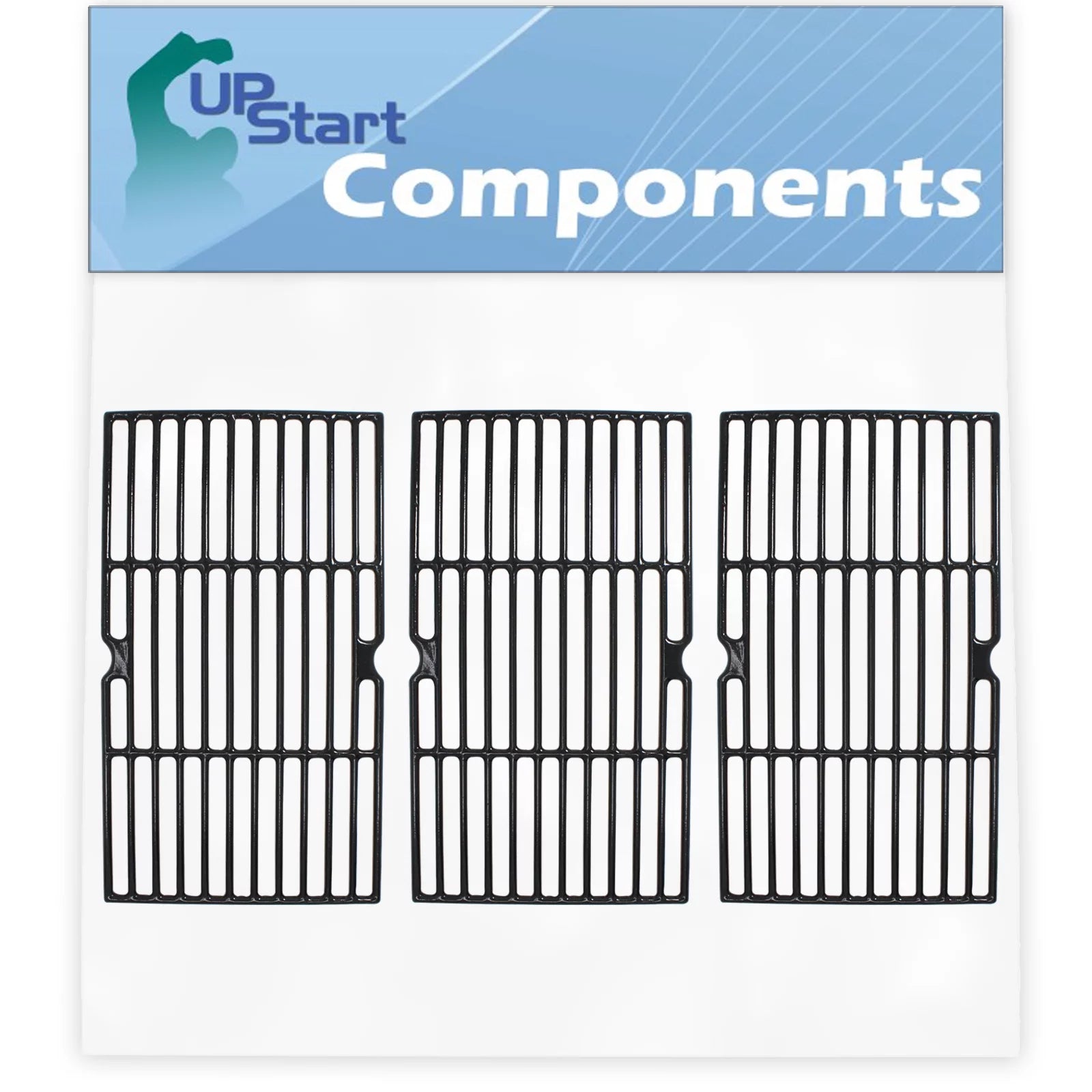 3 Pack BBQ Grill Cooking Grates Replacement for Broil King Sovereign 90, Broil King Sovereign 20, Broil King Sovereign 70, Charbroil 463251605, Charbroil 463251713, 463240904 - Cast Iron Grid 16 3/4