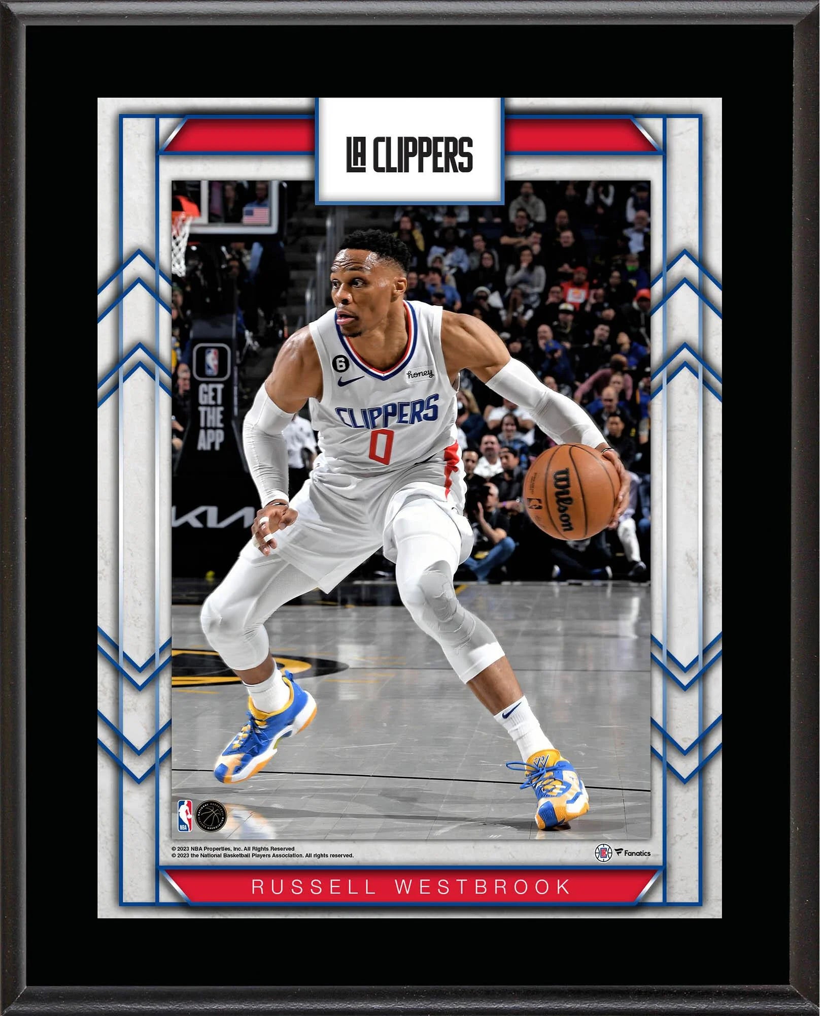 Russell Westbrook Los Angeles Clippers 10.5 x 13 Sublimated Player Plaque