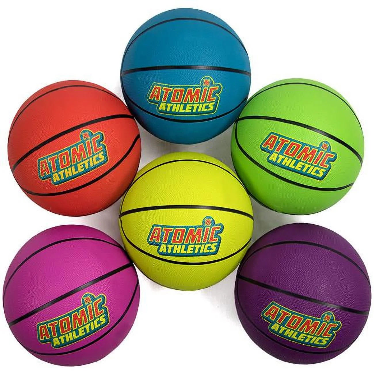 Brybelly  6 Regulation Size Neon Basketballs - Multi - 9.5in.