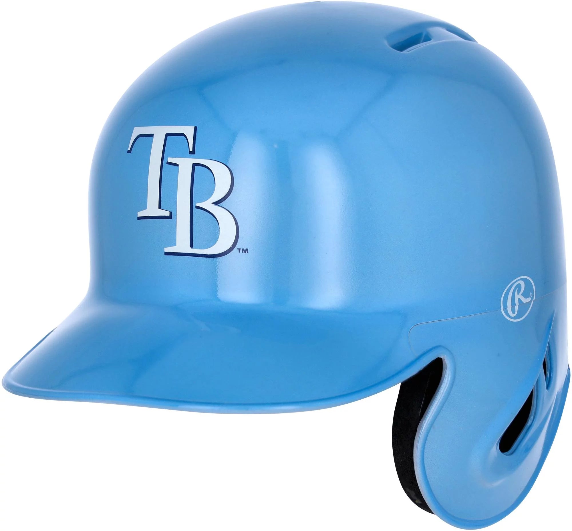 Tampa Bay Rays Rawlings Alternative Chrome Mini Batting Helmet - Fanatics Exclusive