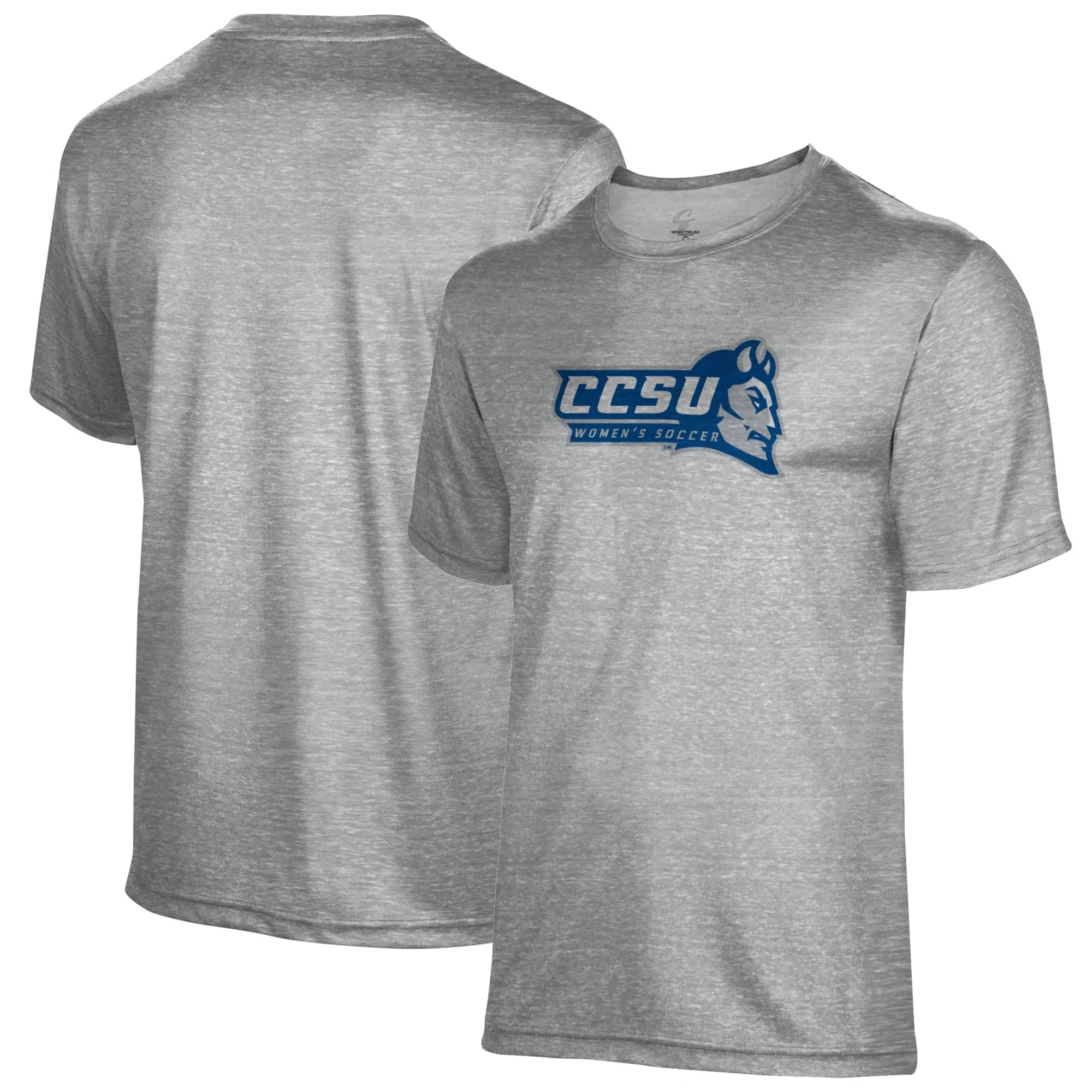 Men's Gray Central Connecticut State Blue Devils Women's Soccer Name Drop T-Shirt
