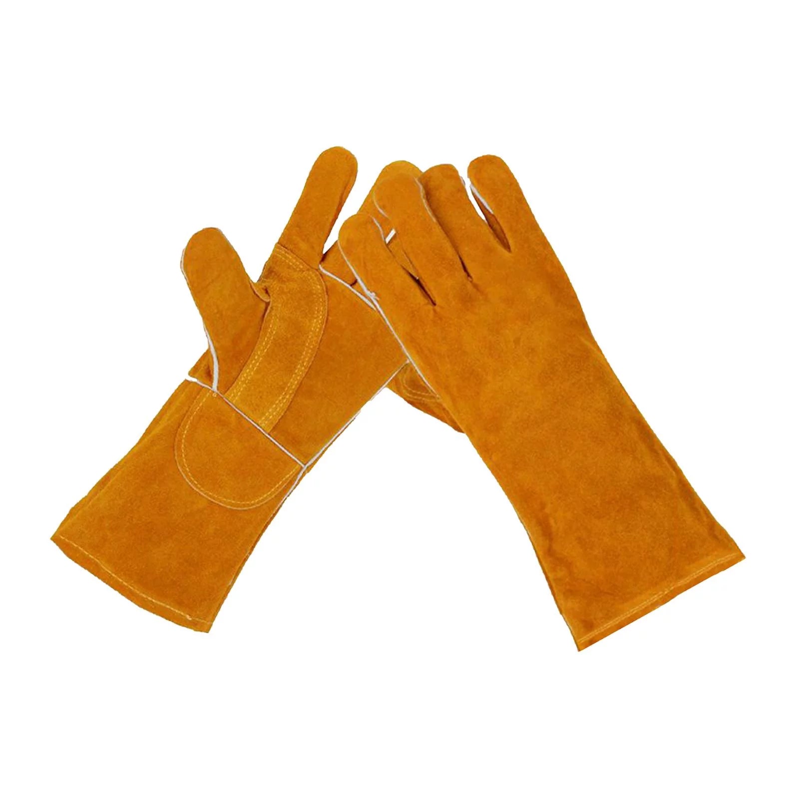 amagogo 1 Pair of Welding Gloves Fireproof Long Sleeve Protective Gloves 35cm