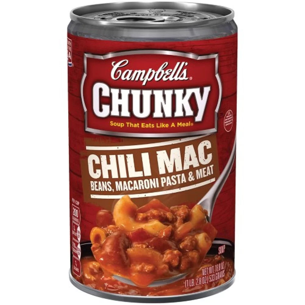 Campbell's Chunky Soup, Chili Mac Soup, 18.8 Ounce Can (Pack of 4)