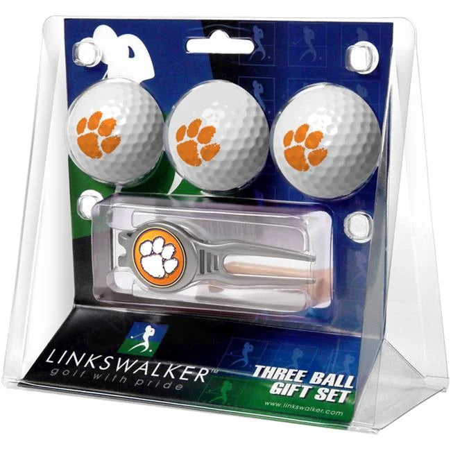 Clemson 3 Ball Gift Pack With Kool Tool