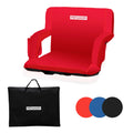 PEXMOR Wide 25'' Stadium Seats for Bleachers with Back Support & Carrying Bag, Reclining Chair with Two Pockets for Drinks, Portable Padded Shoulder Straps, Armrests, Waterproof Anti-Slip Bottom