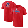 Men's LA Clippers Kawhi Leonard Fanatics Branded Red Behind The Back Name & Number T-Shirt