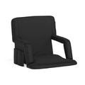 Flash Furniture Malta Fabric Stadium Chair, Black
