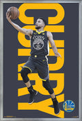 NBA Golden State Warriors - Stephen Curry 18 Wall Poster, 22.375 x 34, Framed