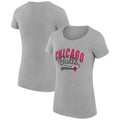 Women's G-III 4Her by Carl Banks  Heather Gray Chicago Bulls Filigree Logo Fitted T-Shirt