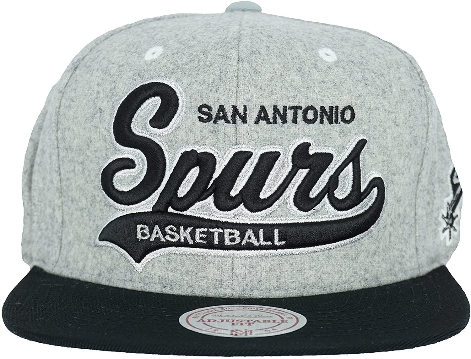 San Antonio Spurs Flat Bill Hat by Mitchell&Ness - Strap Back NP60Z