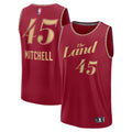 Men's Fanatics Branded Donovan Mitchell Wine Cleveland Cavaliers Fast Break Jersey - City Edition