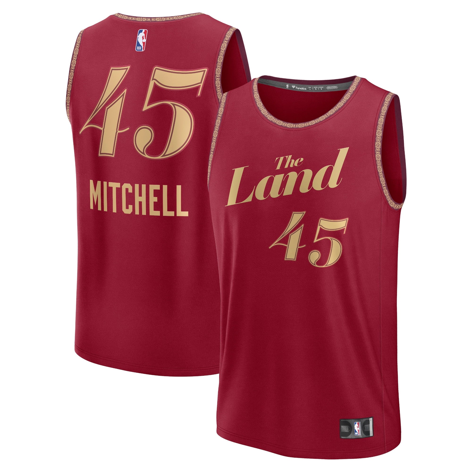Men's Fanatics Branded Donovan Mitchell Wine Cleveland Cavaliers Fast Break Jersey - City Edition