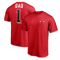 Men's Fanatics Branded Red Chicago Bulls Number One Dad T-Shirt