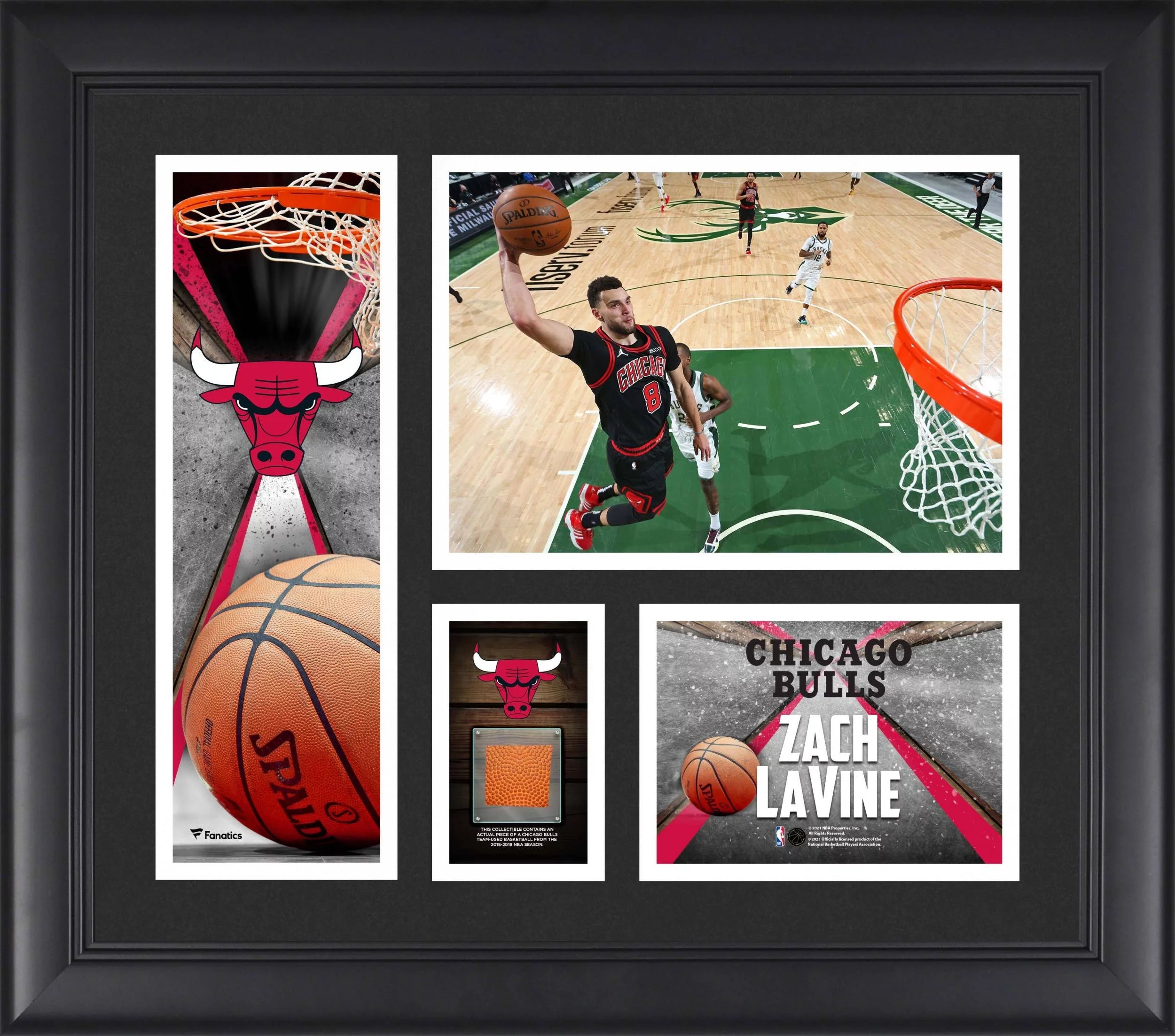 Zach LaVine Chicago Bulls Framed 15'' x 17'' Player Collage with a Piece of Team-Used Basketball