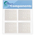 4-Pack BBQ Grill Heat Shield Plate Tent Replacement Parts for Sams Bakers & Chefs 9912T - Compatible Barbeque Ceramic Flame Tamer, Guard, Deflector, Flavorizer Bar, Vaporizer Bar, Burner Cover 8