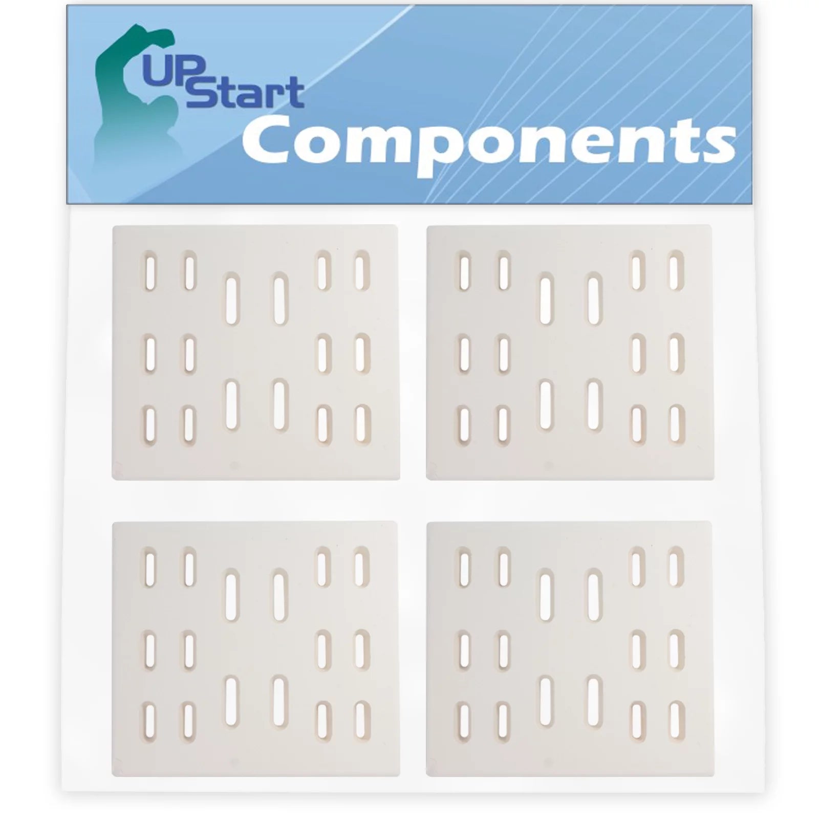4-Pack BBQ Grill Heat Shield Plate Tent Replacement Parts for Bakers Chefs 9905TB - Compatible Barbeque Ceramic Flame Tamer, Guard, Deflector, Flavorizer Bar, Vaporizer Bar, Burner Cover 8