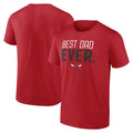 Men's Fanatics Branded Red Chicago Bulls Best Dad Ever Logo T-Shirt