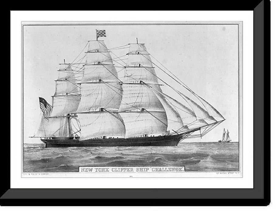 Historic Framed Print, New York clipper ship Challenge, 17-7/8 x 21-7/8