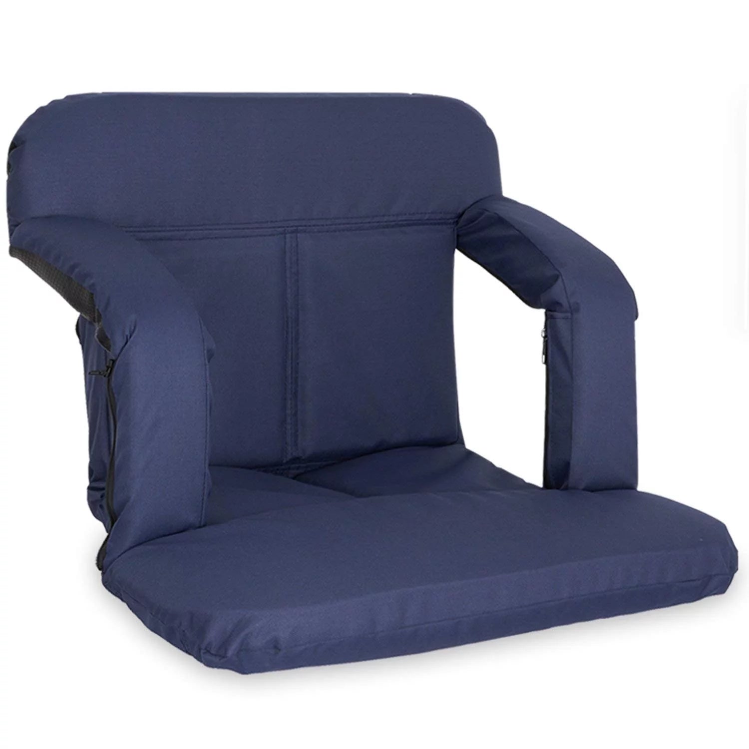 KHOMO GEAR Stadium Bleacher and Bench Seat Chair with Padded Reclining Cushion and Armrest and Carry Straps