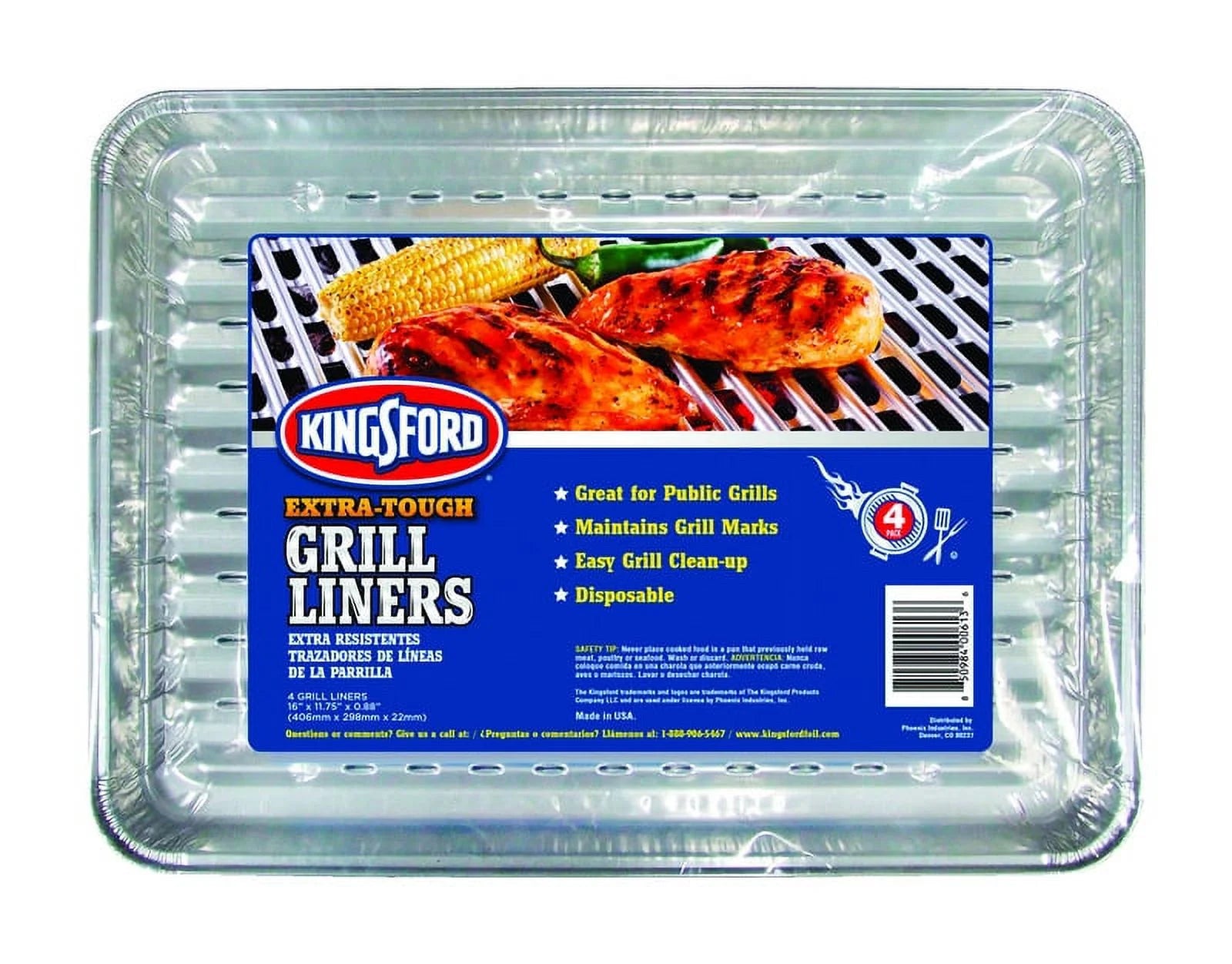 1 Pc, Kingsford Aluminum Grill Liner 16 In. L X 11.75 In. W