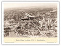 The Brazilian Clipper (Sikorsky S-42) - Over Miami 1934 - Pan American Airways - Vintage Aviation Poster by Clyde Sunderland - Master Art Print (Unframed) 9in x 12in
