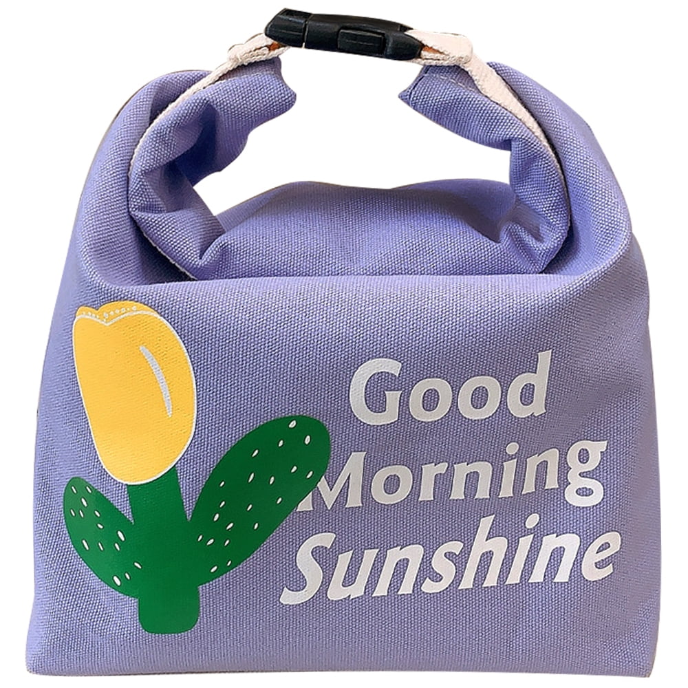 GUANGCAIJIA Lunch Bags Tote for Women Men, Reusable Insulated for Travel Work Office Picnic Cooler Leakproof Box Purple