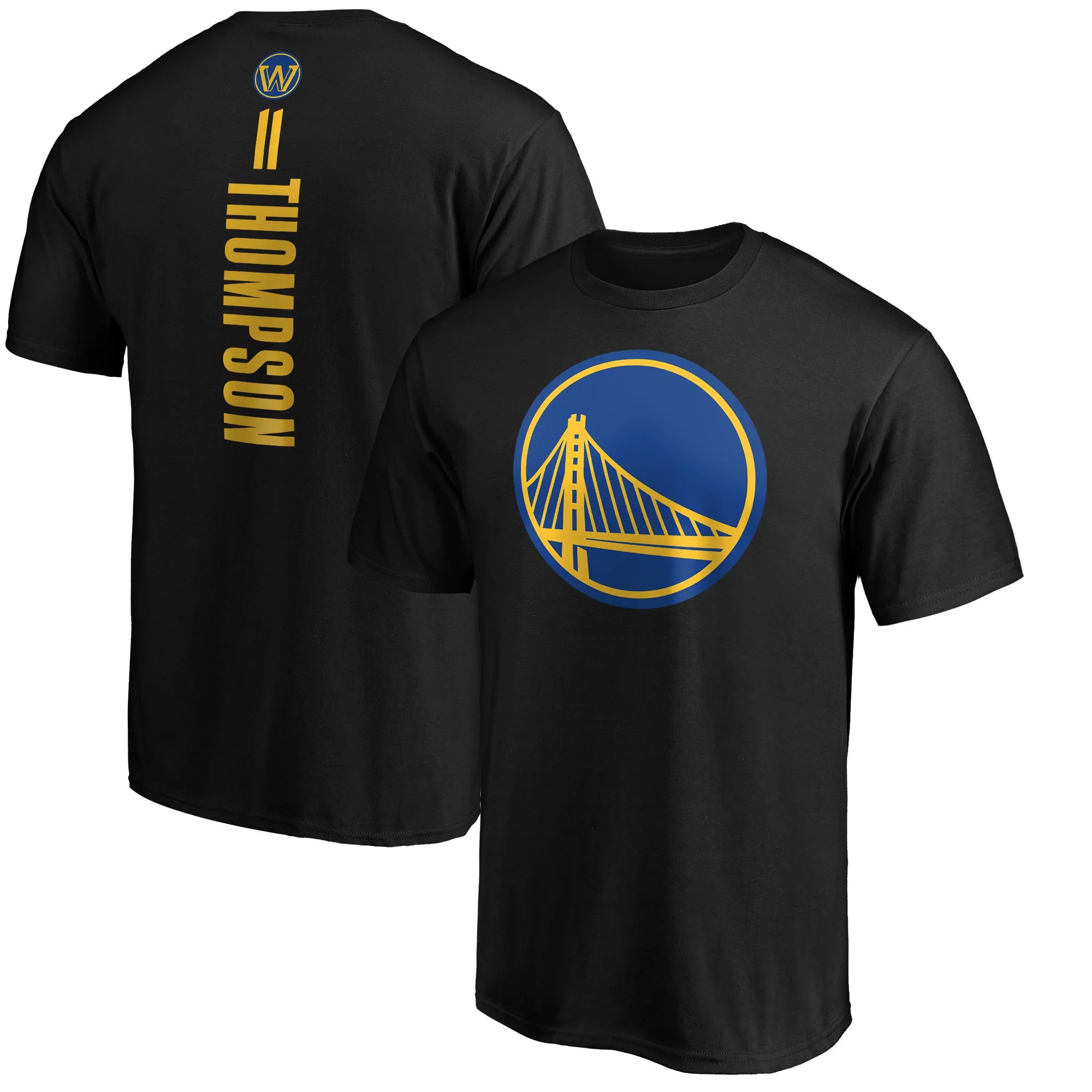 Men's Fanatics Branded Klay Thompson Black Golden State Warriors Playmaker Name & Number Team T-Shirt