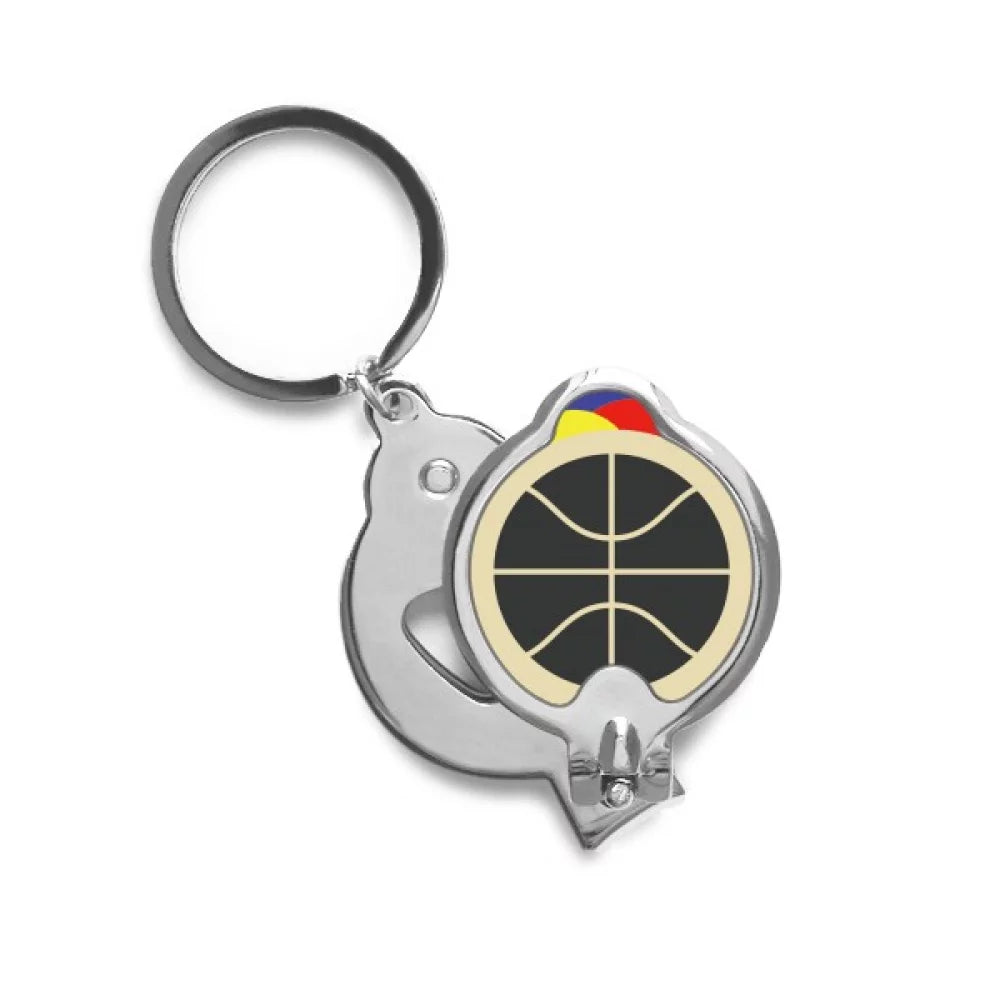 Basketball Sport Simple Geometry Pattern Nail Clippers Sharp Fingernail Stainless Steel Cutter