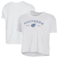 Women's Alternative Apparel  White Southern Connecticut State Owls Retro Jersey Headliner Cropped T-Shirt