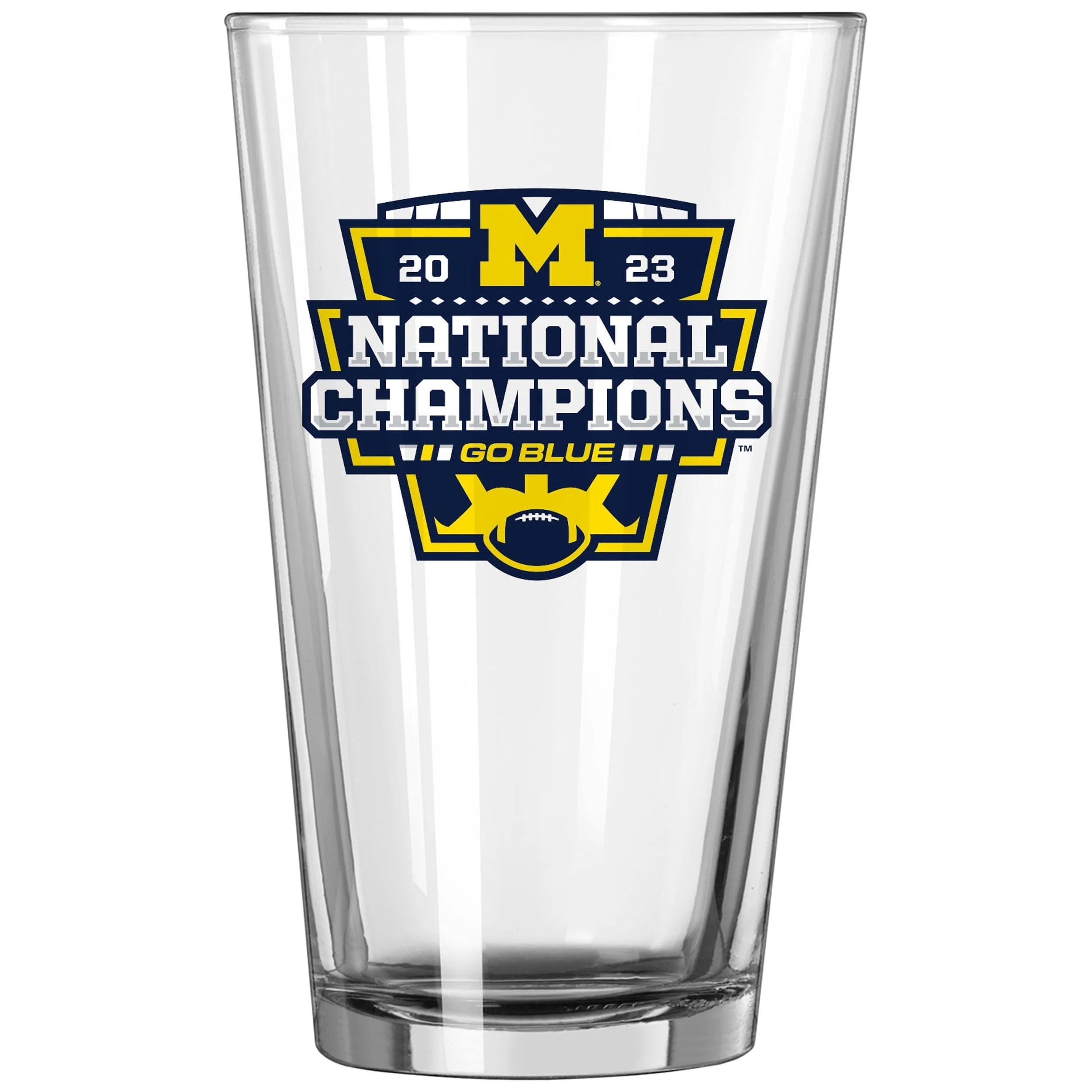 Michigan 2023 CFP National Champions 16oz Pint Glass