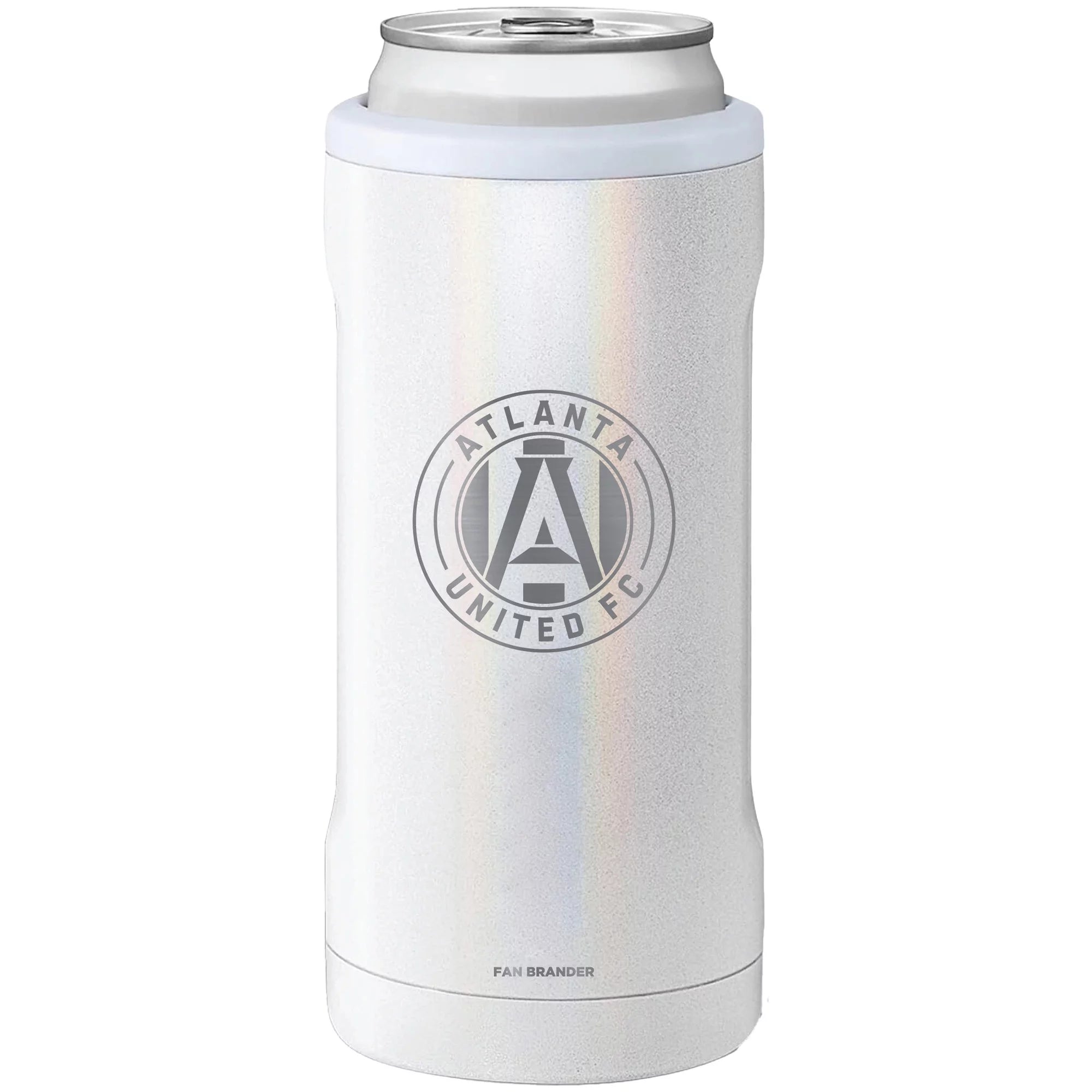 BruMate White Atlanta United FC 12oz. Hopsulator Slim Can Cooler