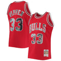 Men's Mitchell & Ness Scottie Pippen Red Chicago Bulls 1997/98 Hardwood Classics NBA 75th Anniversary Diamond Swingman
