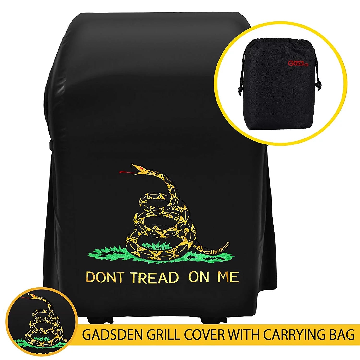 Grill cover with Gadsden logo 30 inch Heavy Duty Waterproof BBQ Grill Cover
